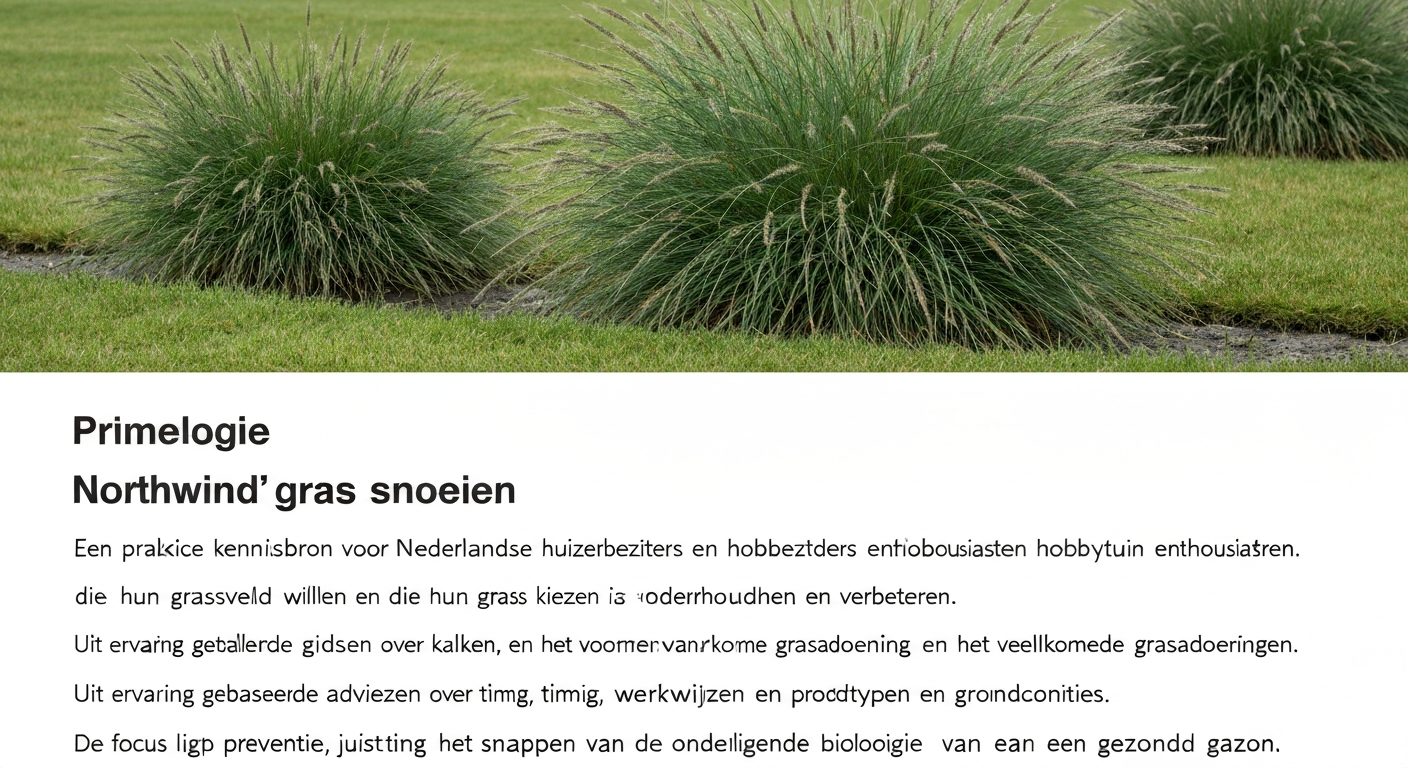 Panicum virgatum 'Northwind' in een Nederlandse border met droge pluimen en nieuw groen.