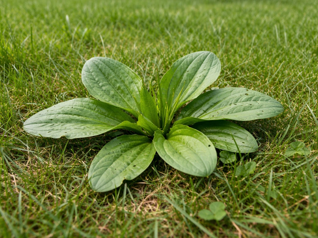 Weegbree in gras herkennen en verwijderen in je gazon