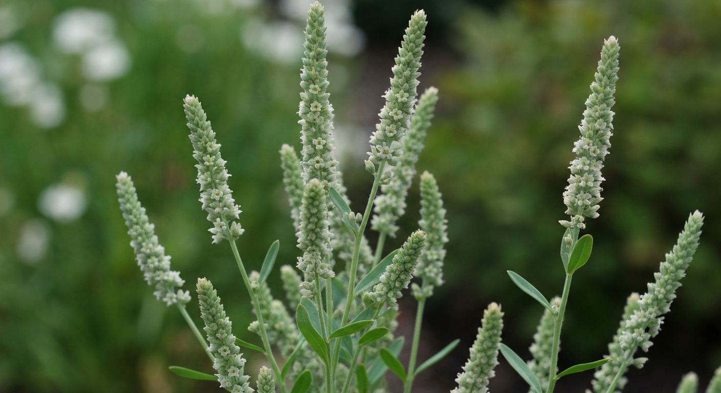 Close-up van gewoon reukgras (Anthoxanthum odoratum) in een Nederlands gazon met smalle grijsgroene bladeren en aarpluimen